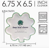 Shamrock Shaped Tid Bit with Saying