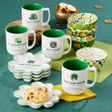 Shamrock Shaped Tid Bit with Saying