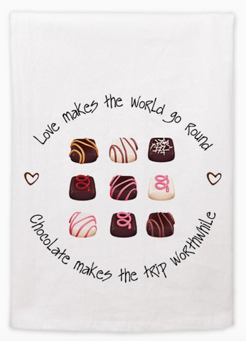 "Love Makes the World" Flour Sack Towel