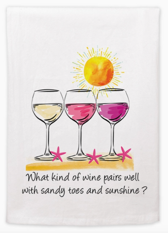 "Sandy Toes" Flour Sack Towel