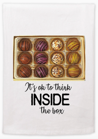 "Ok To Think Inside" Flour Sack Towel