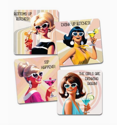 Retro Friendship - Rubber Coasters