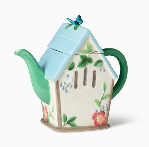 Flora 3-D Birdhouse Teapot