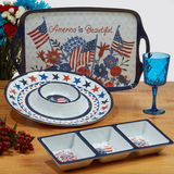 Stars & Stripes Melamine 3-Section