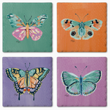 Cork Backed Absorbent Coasters 4 Pack (Multiple Styles)
