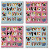 Cork Backed Absorbent Coasters 4 Pack (Multiple Styles)