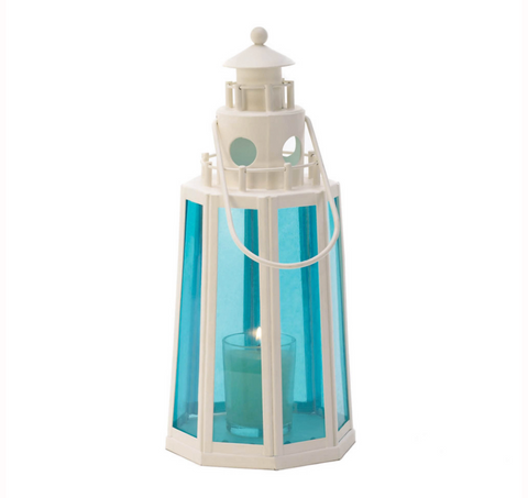 Ocean Blue Lighthouse Lantern