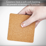 "Enough Todaying" Cork Back Paper Bar Coasters