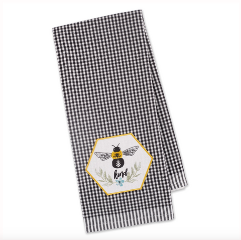 Bee Kind Embellished Dishtowel