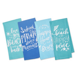 Beach Happy Place Flour Sack Dishtowel (4 Styles)