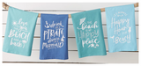 Beach Happy Place Flour Sack Dishtowel (4 Styles)