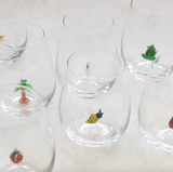 Stemless Wine Glass w/ Figure Inside, 10 Styles