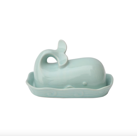 Stoneware Whale Butter Dish