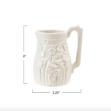 Embossed Stoneware Creamer