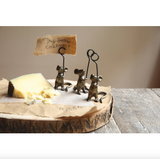 Cast Iron Mouse Card Holder