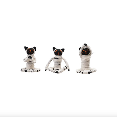 Yoga Cat in Mummy Costume (3 Styles)