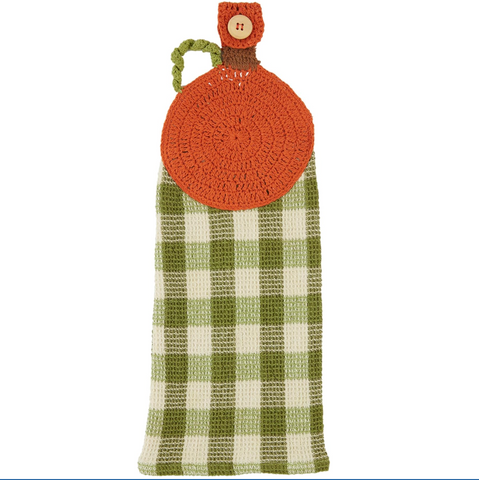 Pumpkin Crochet Hanging Towel