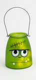 5.9"H B/O Lighted Glass Lantern