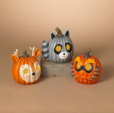 8.4" Lighted Resin Pumpkin