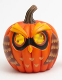 8.4" Lighted Resin Pumpkin