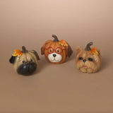 4.5" Resin Harvest Pumpkin Dog (3 Variants)