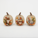 6.6" Harvest Pumpkin w/ Animal (3 Variants)