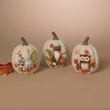 6.6" Harvest Pumpkin w/ Animal (3 Variants)