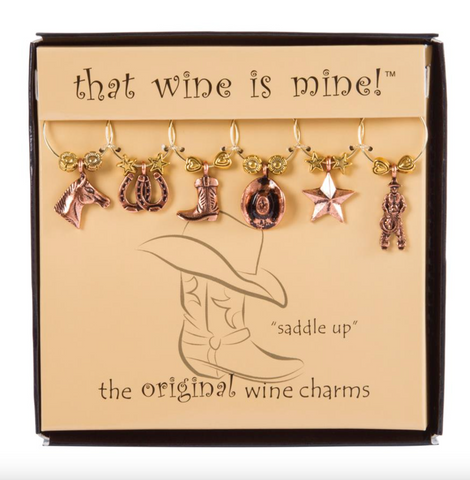 Saddle Up Wine Charms