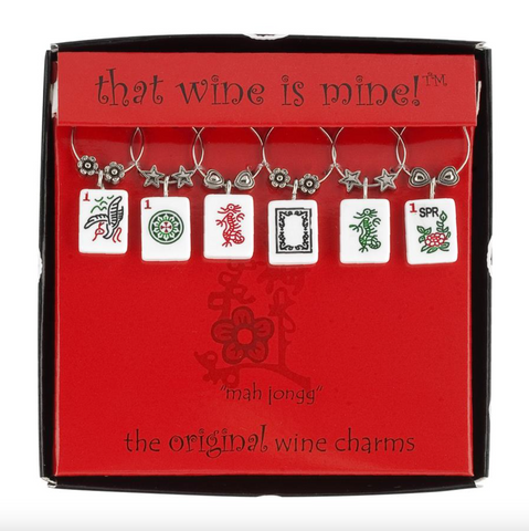 American Mahjong Wine Charms