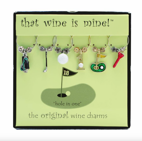 Hole In One Wine Charms