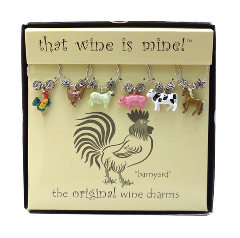 Barnyard Wine Charms