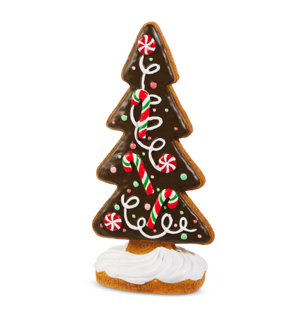 14" Chocolate Frosted Gingerbread Tree