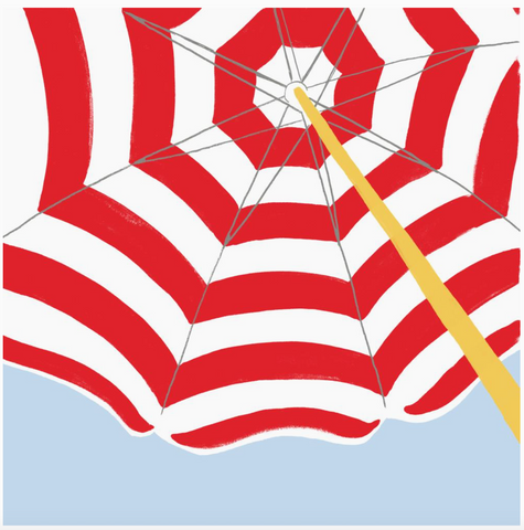 Lunch-Beach Umbrella, Red