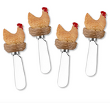 Set of 4 Cheese Spreaders (Multiple Styles)