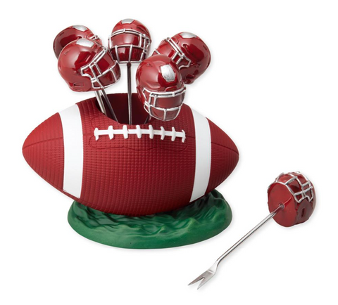 Football Cocktail Pick with Holder