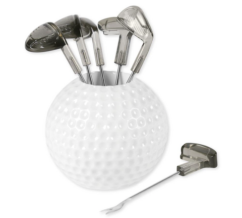 Golf Cocktail Pick with Holder