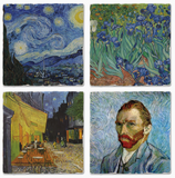 Cork Backed Absorbent Coasters 4 Pack (Multiple Styles)