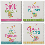Cork Backed Absorbent Coasters 4 Pack (Multiple Styles)