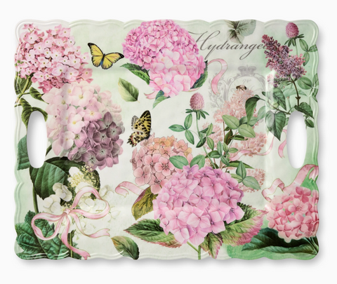 Garden Path Melamine Rectangular Platter with Handles