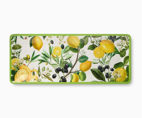 Limone Melamine Rectangular Platter 19 X 8