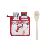 Snow Cat Potholder Set