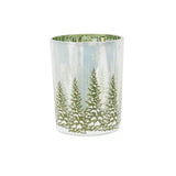 Snowy Trees Glass Container