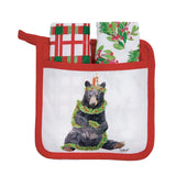 Yuletide Bear Potholder Set