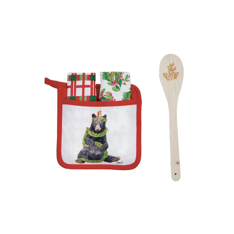 Yuletide Bear Potholder Set