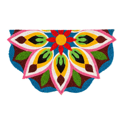 "Colorful Medaillon" Coir Doormat