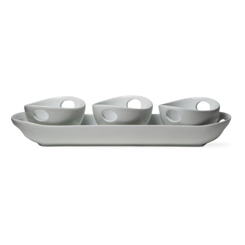 Whiteware Trio Handle Serveware Set