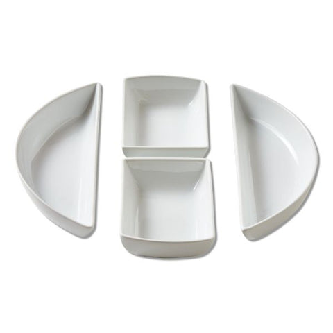 Modular White Serveware Set