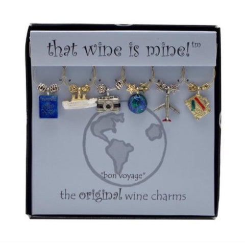 Bon Voyage Wine Charms