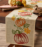 Pumpkin Vine Embellished Table Runner