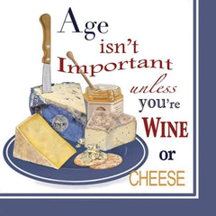 "Wine or Cheese" Cocktail Napkins